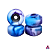 Kit de rodas *Custom* modelo *Momentum* cor Blue Gem 70D (Street Shape) (Medida 7.5mm X 4.5mm)(70D) - Imagem 1