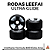 Kit de rodas Leefai Ultra-Glide Double Layer Urethane 60D cor Black & White (EXTRA GRIP) - Imagem 1