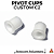 Par Pivot Cups Custom C2 cor Branco (Polyurethane 85A) - Imagem 1