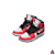 Mini Sneakers Nike Air Jordan Branco & Vermelho - Imagem 1