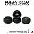 Rodas Leefai Urethane Pro Urethane Formula 65D (7.5x4.5mm) cor Black - Imagem 1