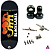 Fingerboard Premium Completo 34mm - Deck Custom + Trucks PRO 3.0 + Rodas CNC' V2 Street + Tape Alien Stardust II - Imagem 1