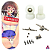 Fingerboard Premium Completo 34mm - Deck Custom + Trucks PRO 3.0 + Rodas CNC' V2 Street + Tape Alien Stardust II - Imagem 1