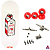 Fingerboard Premium Completo 34mm - Deck Custom + Trucks PRO 3.0 + Rodas CNC' V2 Street + Tape Alien Stardust II - Imagem 1