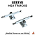 Par de Trucks Leefai Hex 34mm cor White - Imagem 1