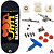 Fingerboard Premium Completo - PRO 34mm - Deck Custom + Rodas Apex + Trucks PRO 3.0 + Mini Ferramenta + Bushings + Tape - Imagem 1