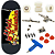 Fingerboard Premium Completo - PRO 34mm - Deck Custom + Rodas Apex + Trucks PRO 3.0 + Mini Ferramenta + Bushings + Tape - Imagem 1