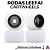 Rodas marca Leefai modelo réplica ''Cartwheels'' Urethane Formula 77D medida 8.5x5mm cor *White & Black* - Imagem 1