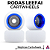 Kit de Rodas Leefai réplicas Cartwheels Urethane 77D medida 8.5x5mm cor *White & Blue* - Imagem 1