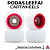 Kit de Rodas Leefai réplicas Cartwheels Urethane 77D medida 8.5x5mm cor *White & Red* - Imagem 1