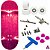 Fingerboard Custom Premium Uretano - 34mm - Pink - Imagem 1