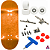 Fingerboard Custom Premium Uretano - 34mm - Orange - Imagem 1