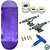 Fingerboard Premium WoW 33.5mm Purple - Trucks Leefai TD Gray - Rodas Urethane PRO 65D - Imagem 1