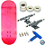 Fingerboard Premium WoW 33.5mm Pink - Trucks Leefai TD Gray - Rodas Urethane PRO 65D - Imagem 1