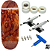 Fingerboard Premium Holidays Exotic 34mm - Trucks Leefai G4 - Rodas Urethane PRO 65D - Imagem 1