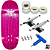 Fingerboard Premium Holidays Pink 34mm - Trucks Leefai G4 - Rodas Urethane PRO 65D - Imagem 1