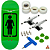 Fingerboard Premium Custom 34mm - Girl - Trucks Leefai G4 - Rodas Urethane PRO 65D - Imagem 1