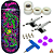 Fingerboard Premium Custom 34mm - Creature Purple - Trucks Leefai G4 - Rodas Urethane PRO 65D - Imagem 1