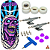 Fingerboard Premium Custom 34mm - Zombie #2 - Trucks Leefai Dynamics II - Rodas Urethane PRO 65D - Imagem 1