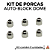 Kit 6 Porcas Custom Auto-Block versão "Dome" cor Silver - Imagem 1