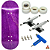 Fingerboard Premium Soldier Bar Purple - Trucks Leefai G4 Raw - Rodas Urethane PRO 65D - Imagem 1