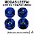 Kit de Rodas Leefai Swirl modelo "TreadLock" 80D cor Dark Blue - Imagem 1