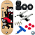 Fingerboard Premium WoW 34mm - Trucks G4 - Rodas Uretano 64D com Grip - Imagem 1