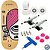 Fingerboard Premium WoW 34mm - Trucks G4 - Rodas Uretano 64D com Grip - Imagem 1