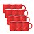 Kit 12 Canecas de Cerâmica Splash Vermelha Fosca 300ml - Imagem 2