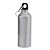 Kit 6 Squeeze Garrafa Mosquetão de Alumínio Prata de 500ml Slim - Imagem 1