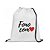 Mochila Saco Branca c/ cordas Pretas - Personalizada - Fono com Amor - Imagem 1