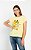 T-Shirt Feminina Solta Manga Curta Amarelo F60788 - Imagem 1
