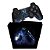 KIT Capa Case e Skin PS3 Controle - Mortal Kombat X Sub-zero - Imagem 1