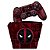 KIT Capa Case e Skin PS4 Controle  - Deadpool Comics - Imagem 1