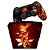 KIT Capa Case e Skin PS4 Controle  - Fire Flower - Imagem 1