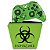 KIT Capa Case e Skin Xbox One Fat Controle - Biohazard Radioativo - Imagem 1