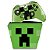 KIT Capa Case e Skin Xbox One Fat Controle - Creeper Minecraft - Imagem 1