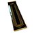 Incensário vidro retangular preto e dourado 21,5x6,2cm - Imagem 1
