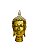 Estatua Cabeca de Buda Tibetano Dourada - Imagem 1
