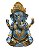 Ganesha da Prosperidade azul metalico 14 cm - Imagem 1