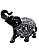 ELEFANTE DA SORTE M - PRATA E PRETO - Imagem 1