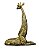 Estatua de Girafa de Resina em Ouro Velho - Imagem 2