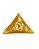 Incensario de Vidro Triangular - Amarelo e Dourado - Imagem 1