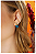 Brinco Coração 10mm Swarovski Bermuda Blue - Imagem 2