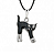 Colar Gato com Strass e Resina 13mm - Cordão Fino - Imagem 1