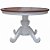 Mesa de Jantar Medalhão Entalhada 110cm - Branco/Imbuia - Alto Padrão Móveis. - Imagem 1