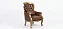 Conjunto Poltronas Imperador com Mesa Apoio Ouro Envelhecido - Imagem 3