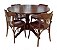 Conjunto de Jantar Marseille (Mesa 1,20 + 04 Cadeiras) - Imbuia - Alto Padrão Móveis. - Imagem 1