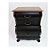 Mesa de Cabeceira Siena 3 Gavetas - Preto/Imbuia - Alto Padrão Móveis - Imagem 1