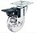 RODIZIO PLACA FREIO 2'' CRISTAL PU COM TRATAMENTO UV (45Kg) - COLSON - Imagem 1